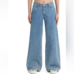 Levis 94 Baggy Wide Leg Jeans Womens 25x31 Blue Mid Rise Relaxed Denim